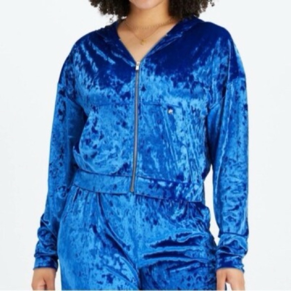 Fabletics Blue Velvet Hoodie